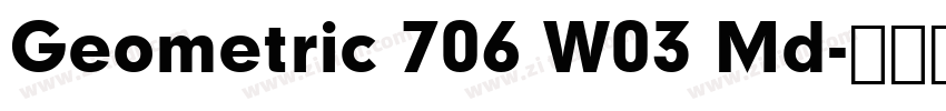 Geometric 706 W03 Md字体转换